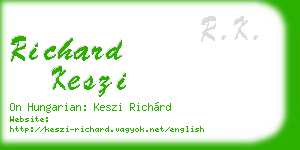richard keszi business card